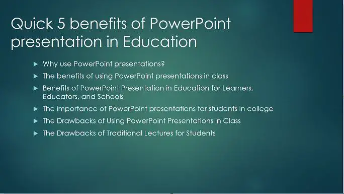 10 uses of powerpoint in education Quick 5 benefits of PowerPoint presentation in Education