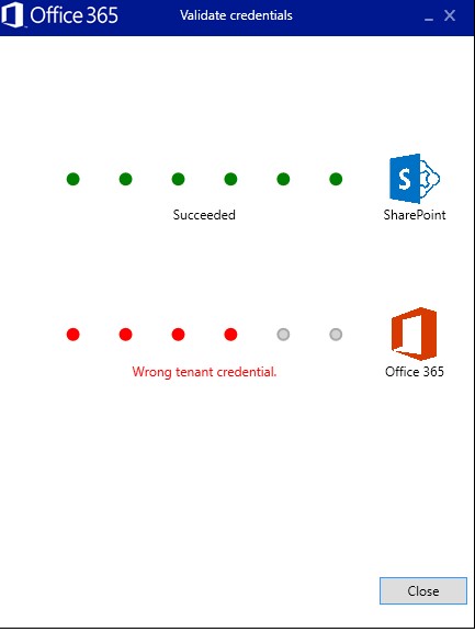 Fix the wrong tenant credential error in SharePoint online