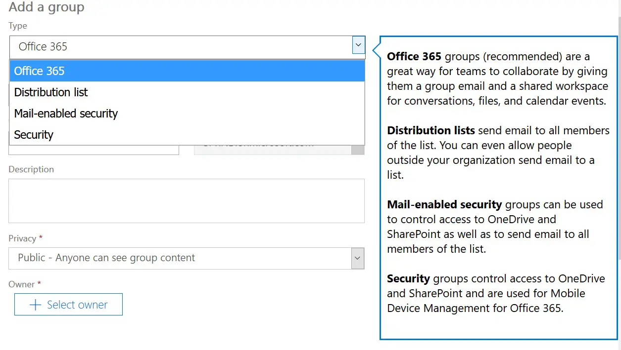 Security groups in office 365 - SharePoint Online groups