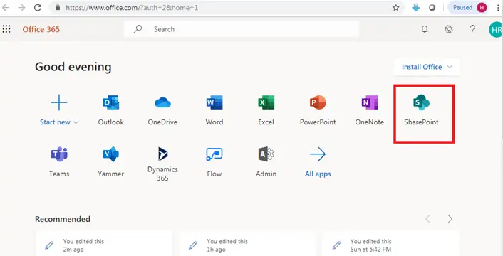 Access SharePoint from Office 365 Admin Center, Edit PDF File in SharePoint Online