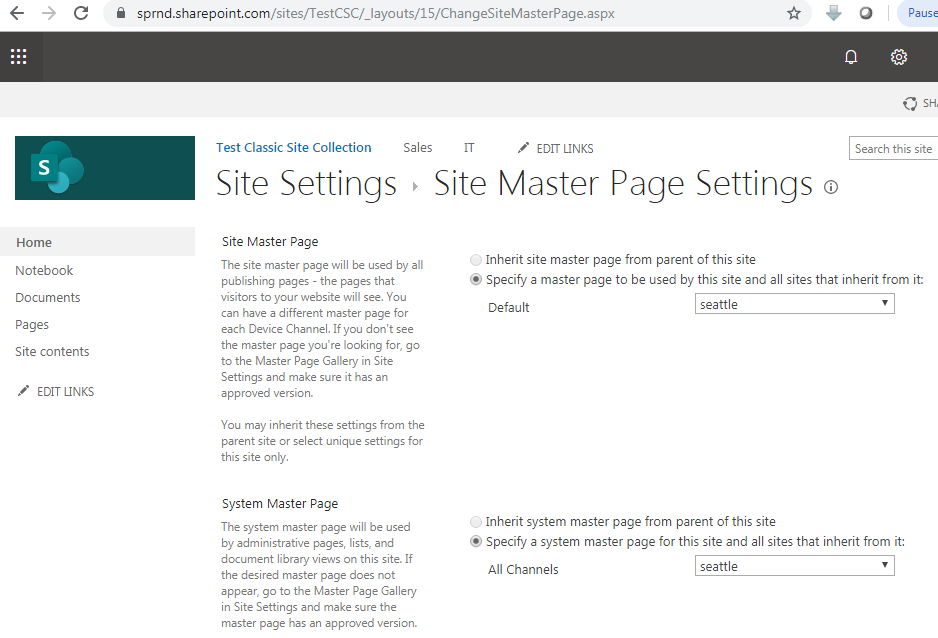 Change site master page SharePoint 2013 URL, SharePoint URLs & locations