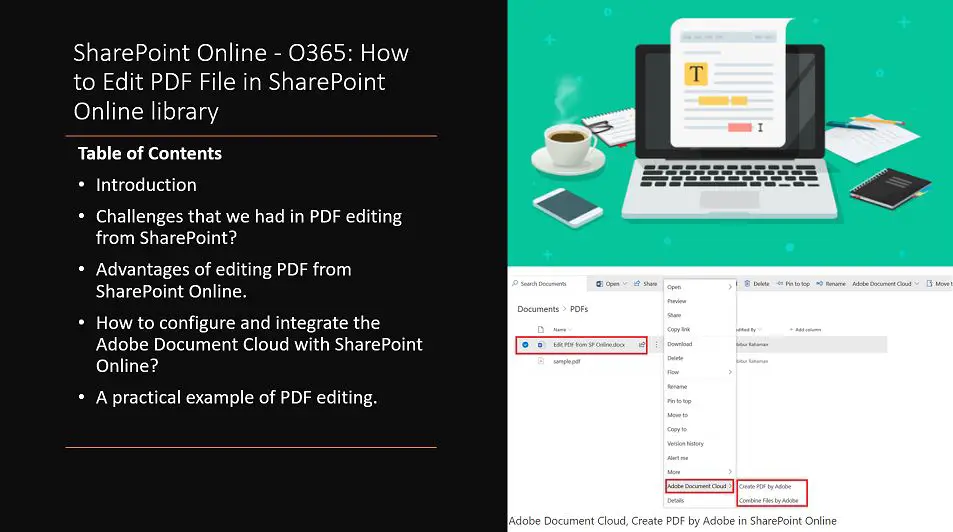 SharePoint Online - O365: How to Edit PDF File in SharePoint Online library, Edit PDF File in SharePoint Online