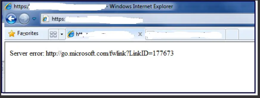 Solved: SharePoint Server Error: http://go.microsoft.com/fwlink?LinkID=177673
