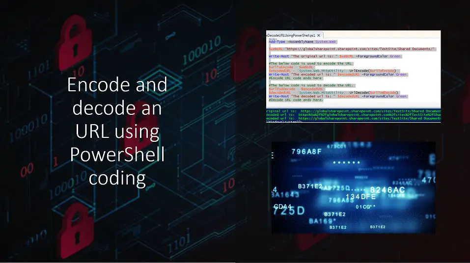 Encode and decode an URL using PowerShell coding