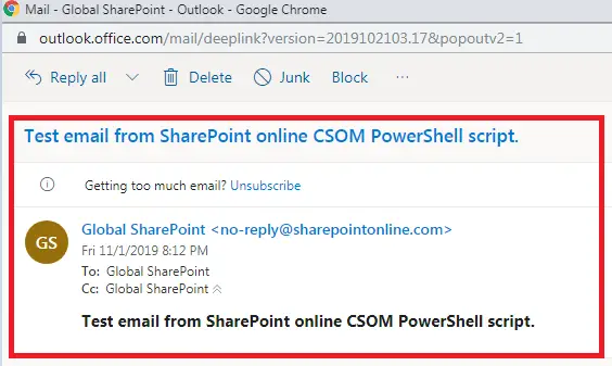 2 Ways Instantly PowerShell To Send Email From SharePoint Online 