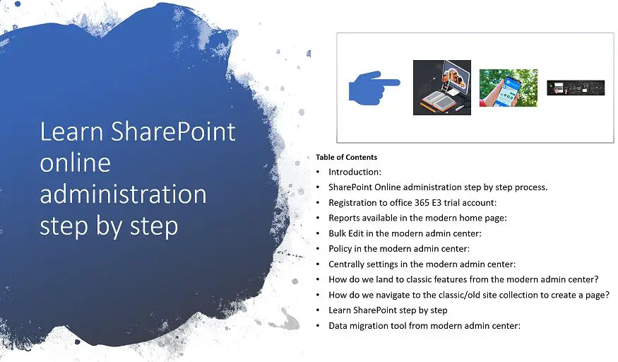 Learn SharePoint online administration step by step