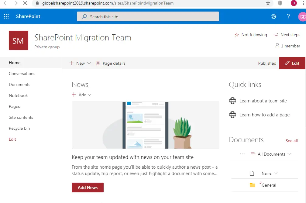 Team site is created from Microsoft Teams - Microsoft Teams SharePoint Integration