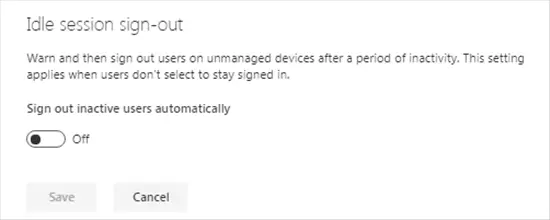 Idle session sign-out in SharePoint admin center - Office 365 - Microsoft 365 admin center