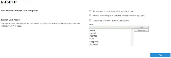 Infopath - SharePoint admin center - Office 365 - Microsoft 365 admin center