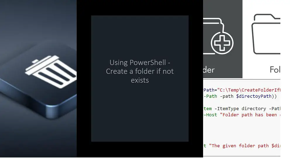 Using PowerShell - Create a folder if not exists