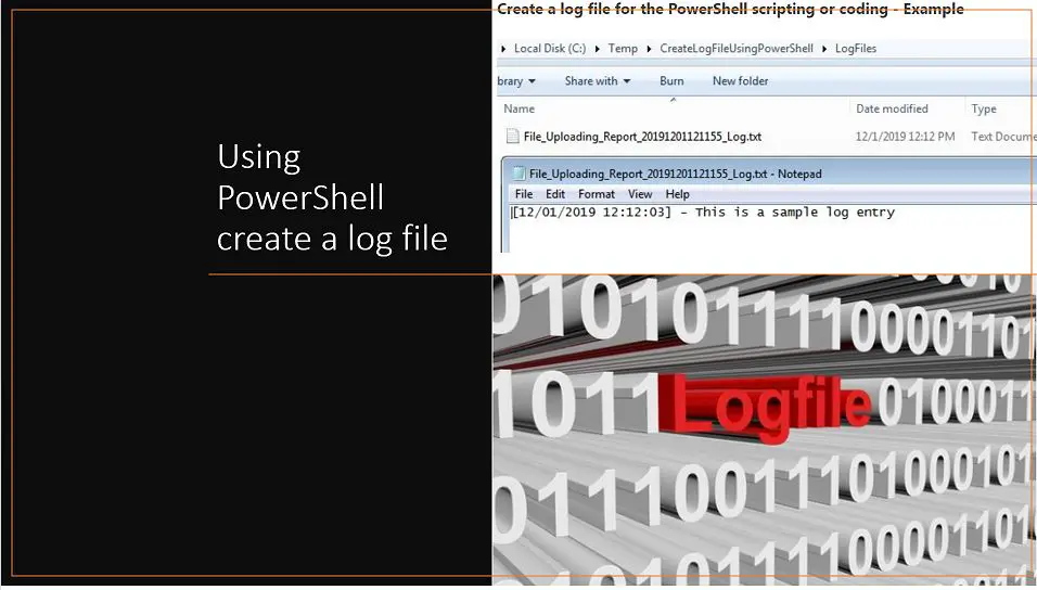 Using PowerShell create a log file