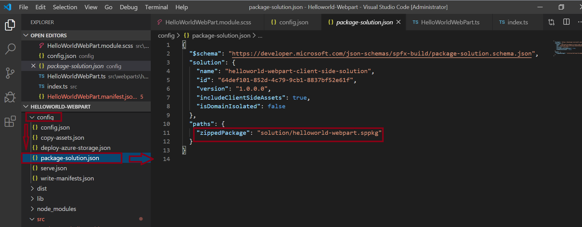 package-solution.json file SPFx framework project