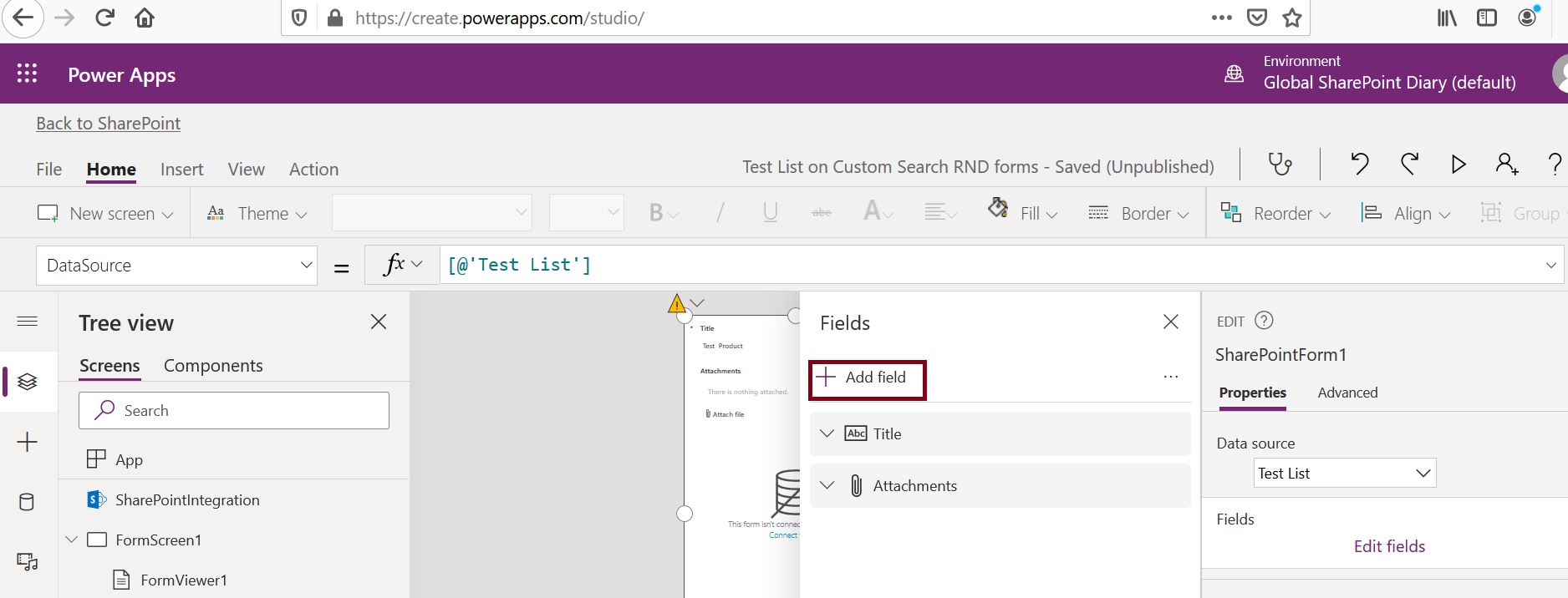 Customize SharePoint list form using PowerApps designer
