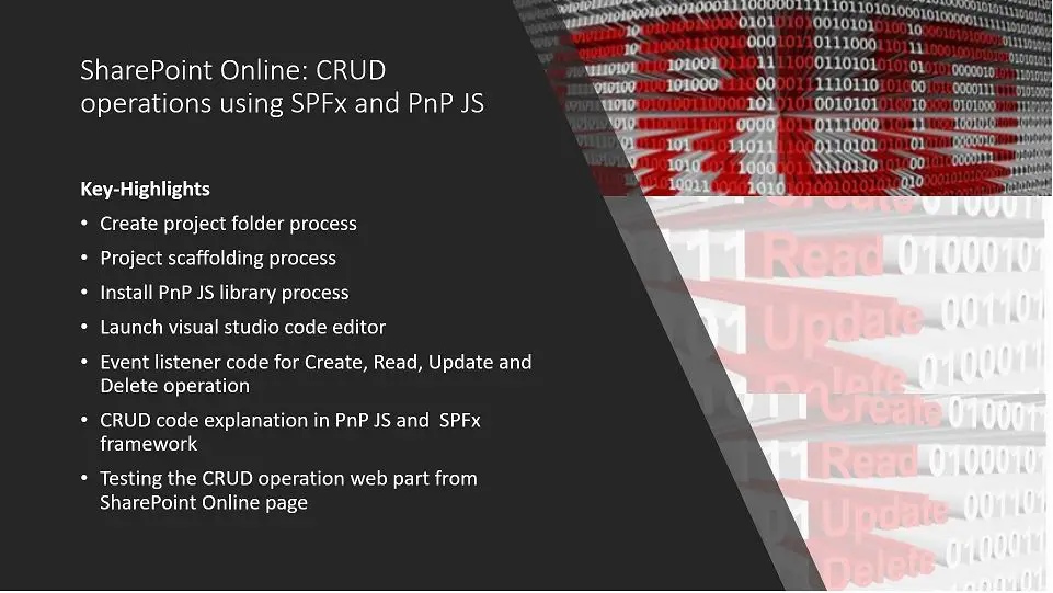 SharePoint Online: CRUD operations using SPFx and PnP JS