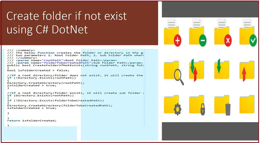Create folder in C# - Create folder if not exist using C# DotNet