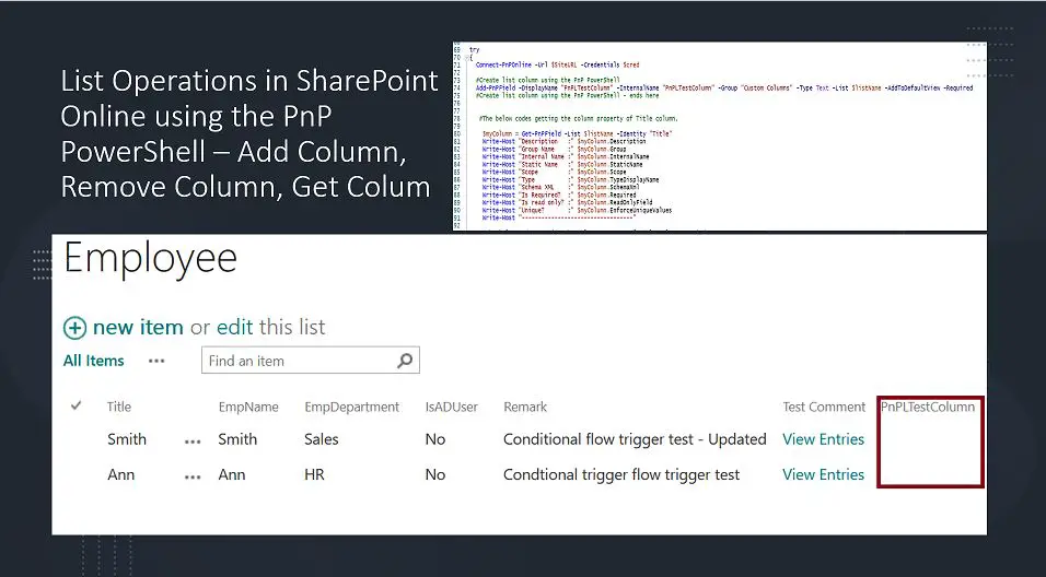Lists Operations using PnP PowerShell in SharePoint Online