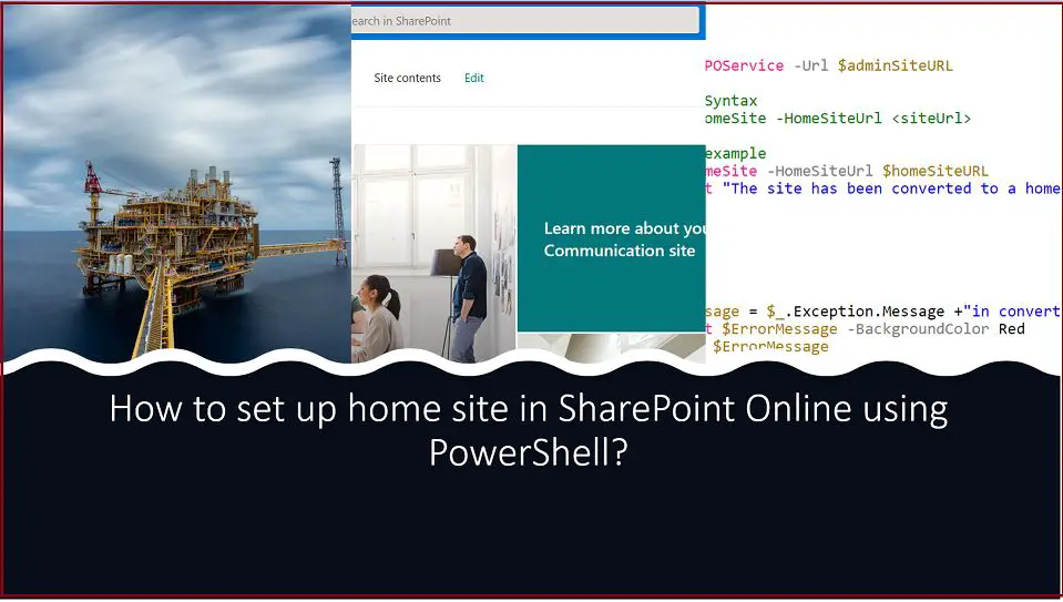 Setup home site SharePoint - How to set up home site in SharePoint Online using PowerShell?