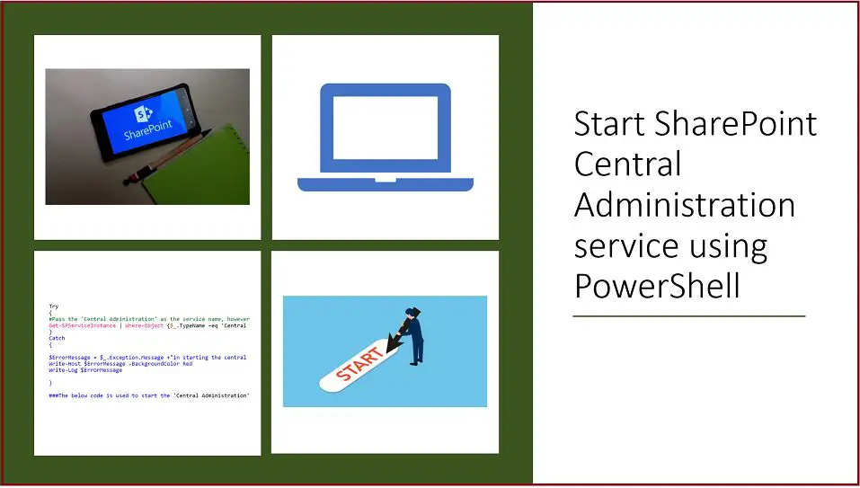 Start SharePoint Central Administration service using PowerShell