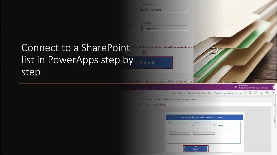 Connect to a SharePoint list in PowerApps step by step