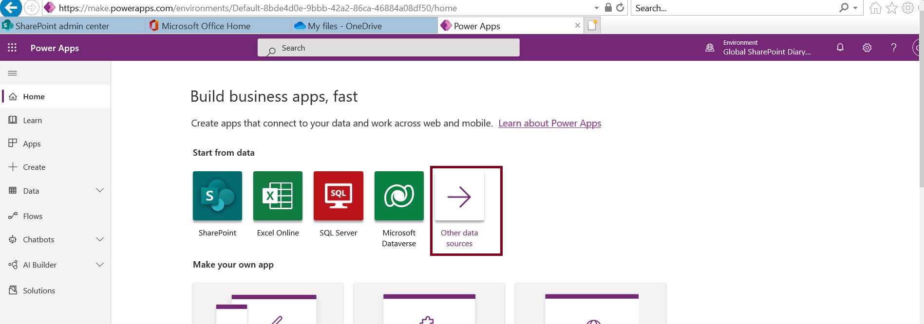 Build your business app faster using PowerApps with OneDrive excel