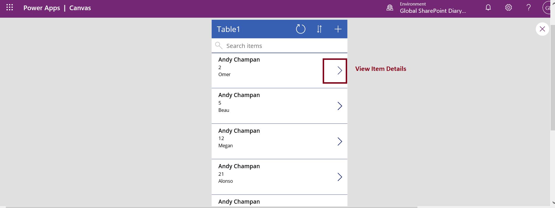 View Item Details button in PowerApps model driven app