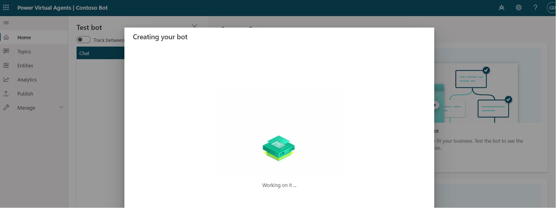 Creating chatbot in process status
