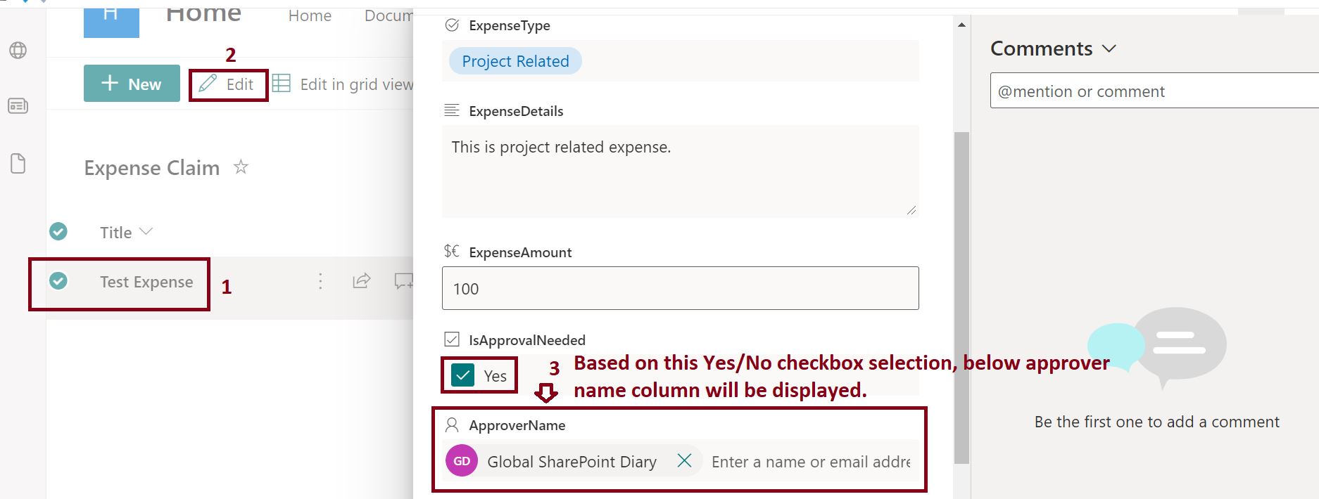Conditionally show or hide columns in a SharePoint list, Show and hide column in SharePoint list form conditionally demo