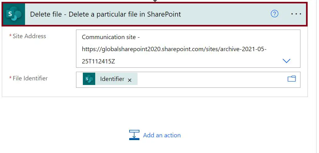 How to delete a particular file using Power Automate in SharePoint document library