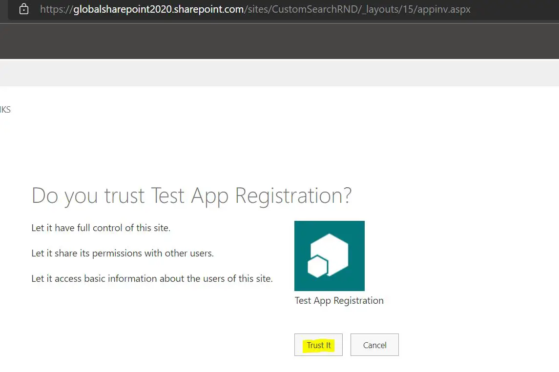 Do you trust SharePoint App Registration