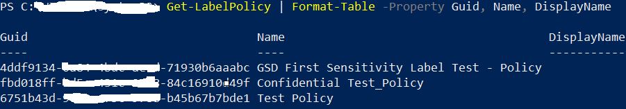 Get Sensitivity Labels Policy using the Get-LabelPolicy PowerShell command