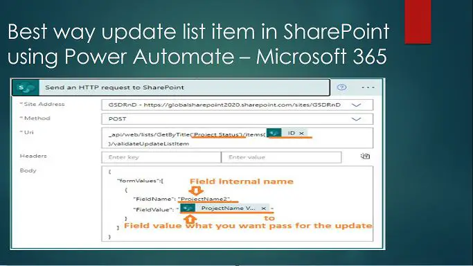 Best way update list item in SharePoint using Power Automate – Microsoft 365