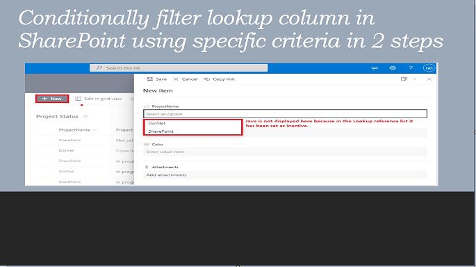 Conditionally filter lookup column in SharePoint using specific criteria in 2 steps
