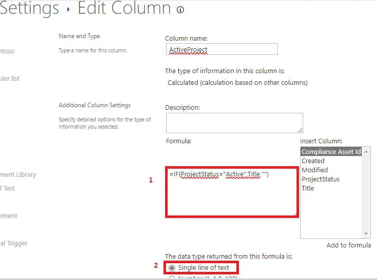 SharePoint filter lookup dropdown - calculated column formula