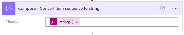 Add compose action to convert number to string
