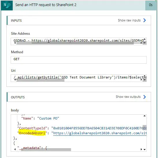 Get document URL from document library SharePoint REST API