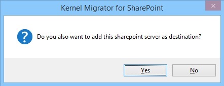 Kernel Migrator for SharePoint warning message