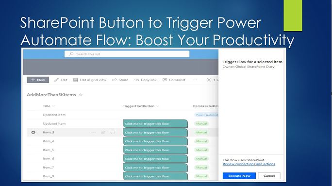 SharePoint Button to Trigger Power Automate Flow - Boost Your Productivity