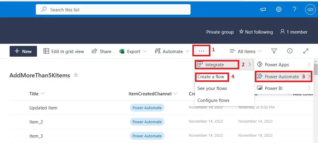 Trigger Power Automate for a Selected Item from SharePoint Online list - How to develop flow